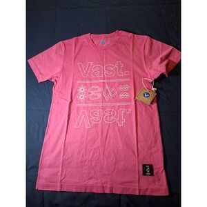 Vast Life Mens Graphic T-Shirt Fuchsia Pink Short Sleeve B3885 Small NWT